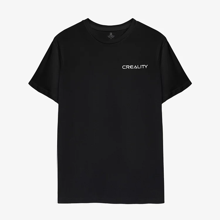 Creality 100% Cotton Short-Sleeve Crewneck T-Shirt (White/Black)