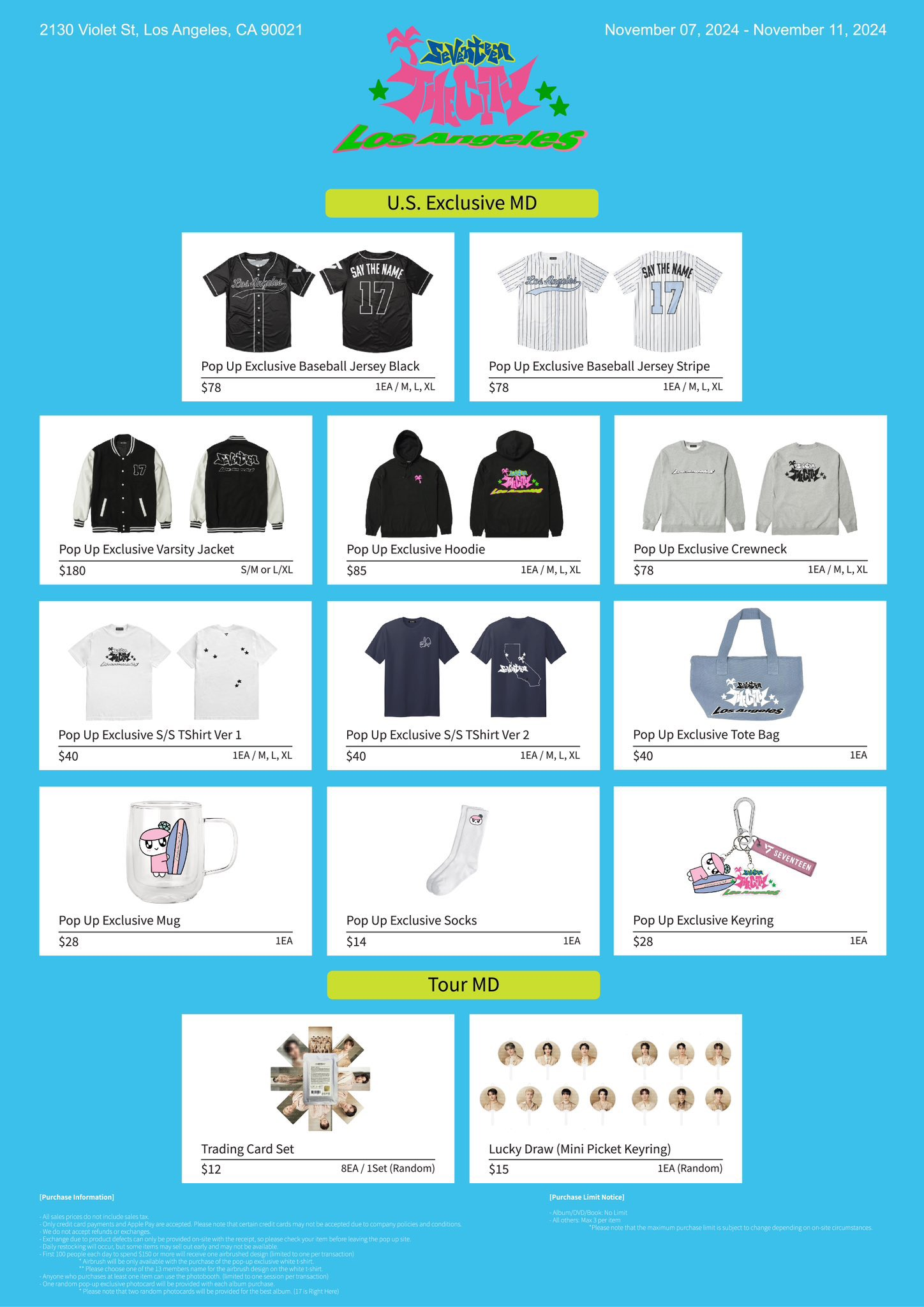 SEVENTEEN THE CITY LA POP UP 限定 トレーナー XL Seventeen The City Los Angeles Pop Up US Exclusive MD