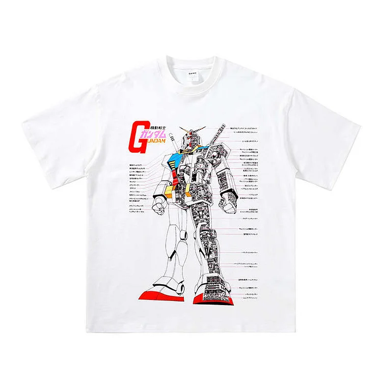 Pure Cotton Anime Mobile Suit Gundam Tshirt