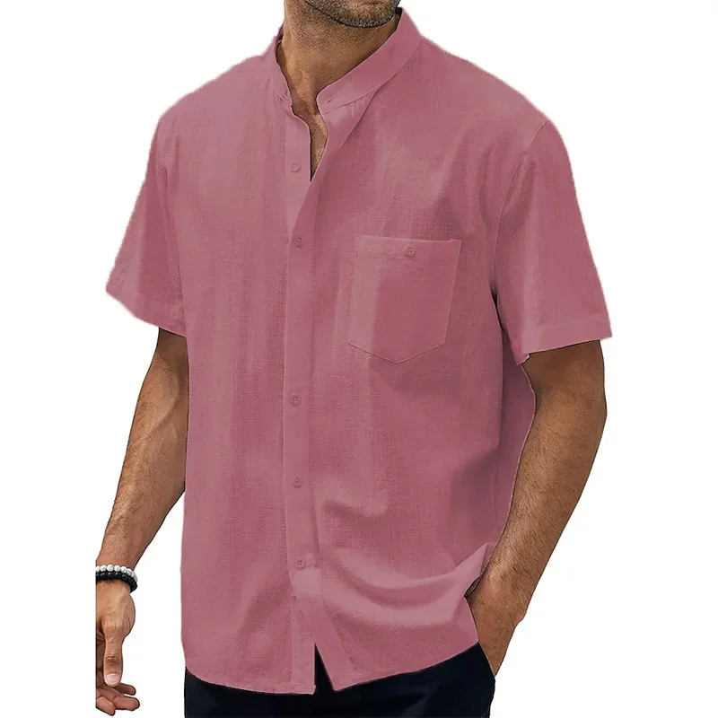Men's ice cream Cotton Summer Casual Beach Shirt Short Sleeve