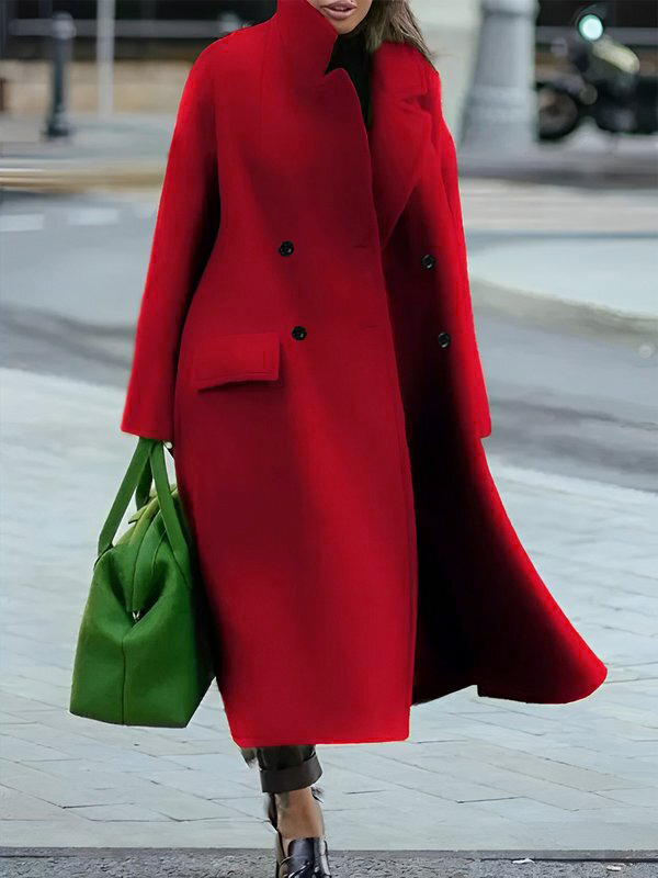 Collar pocketed coat main image 0