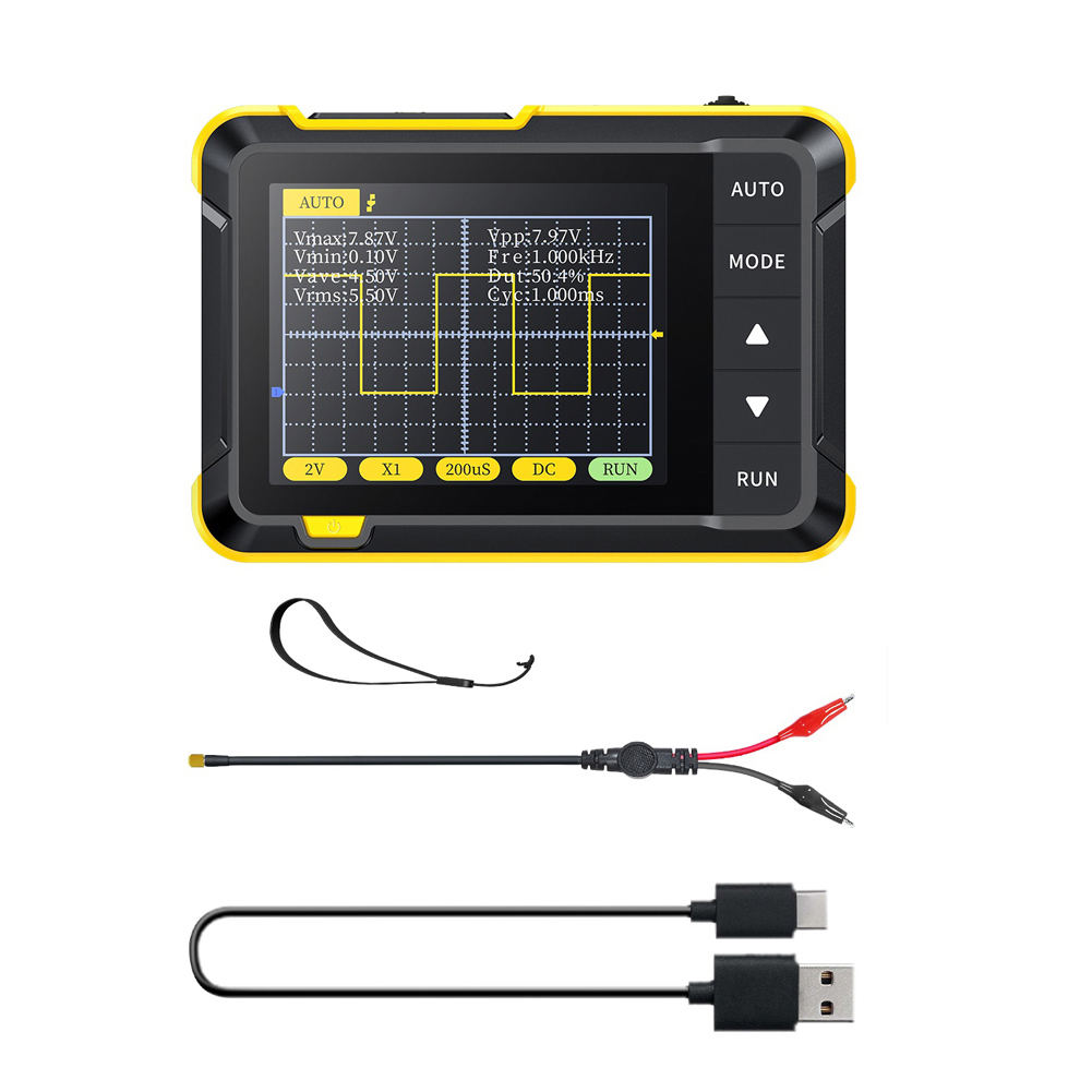 Digital Oscilloscope 200KHz Bandwidth Electronic Component Tester 800VPP 1000mAh