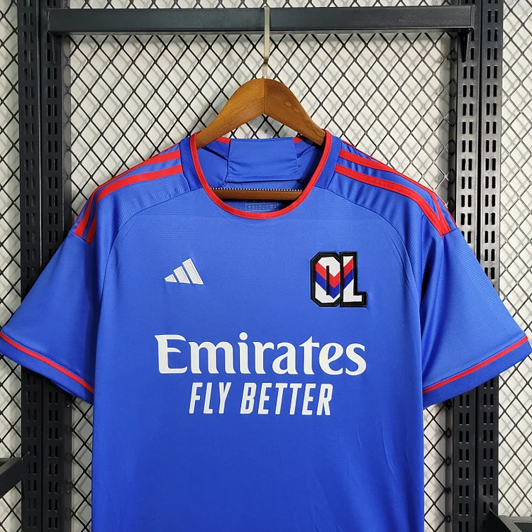 Olympique Lyon Away Shirt Kit Blue