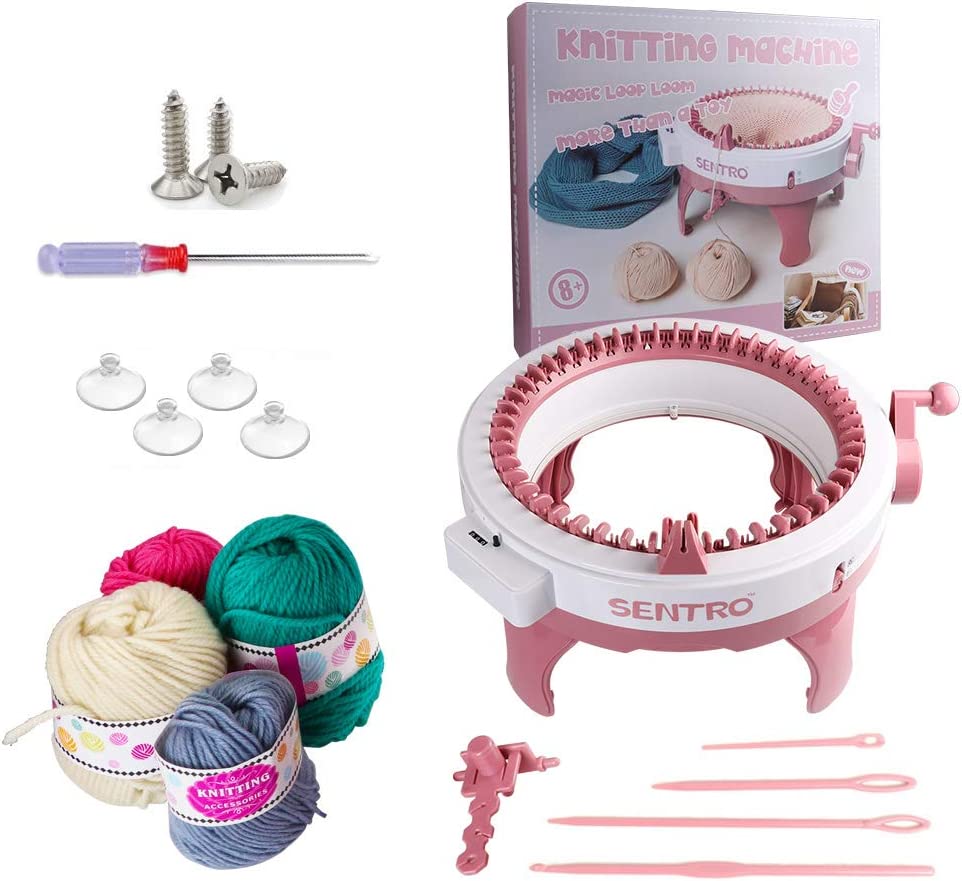  [2024 Upgraded] Sentro Knitting Machine 40 Needles, Perfect  Knitting & Crochet Kit for Beginners, Smart Knitting Loom Supplies,  Christmas Gifts for Kids & Adults, Cute Animal Crochet Kit As Bonus 