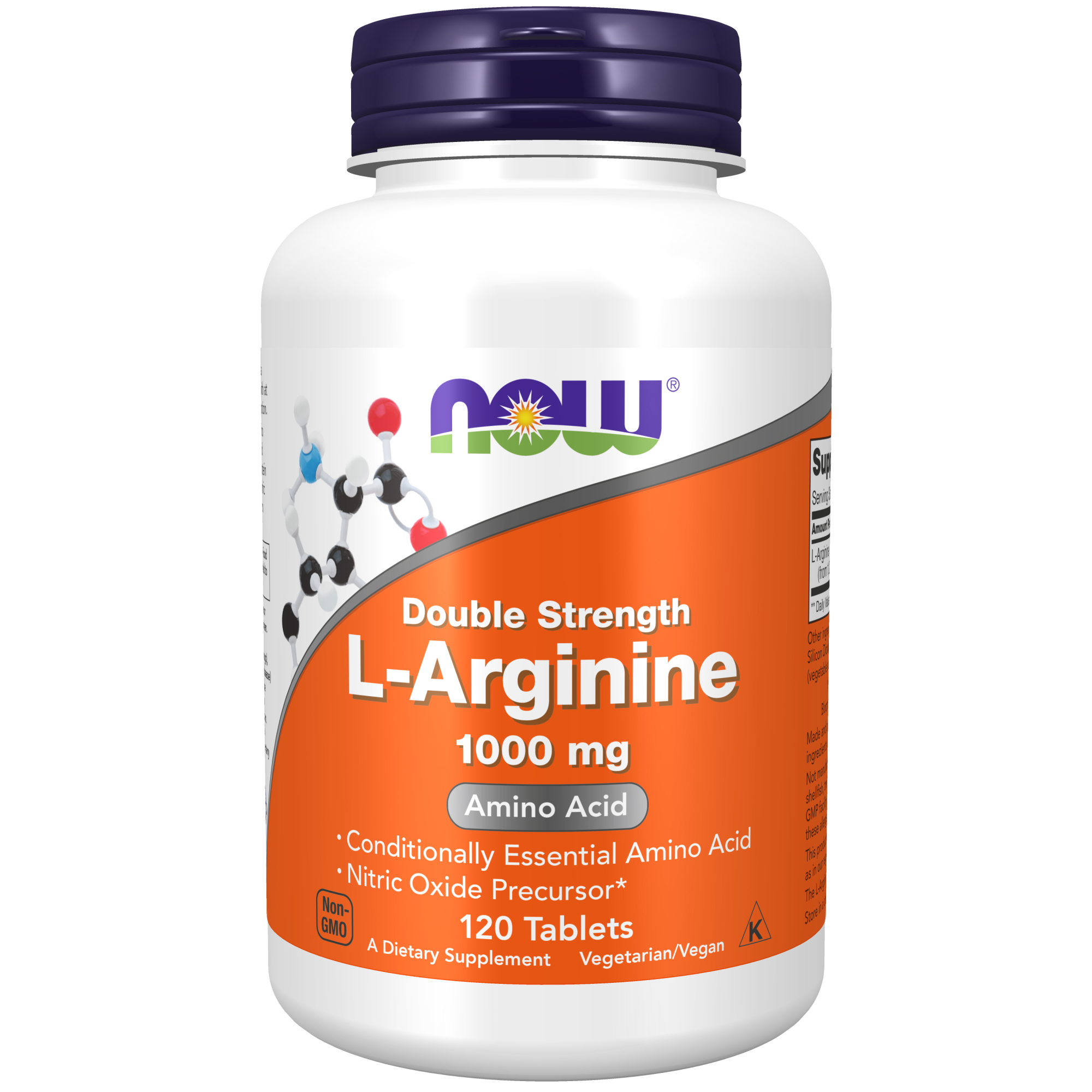 L-Arginine 1,000 mg, Nitric Oxide Precursor*, Amino Acid, 120 Tablets NOW HEALTH GROUP