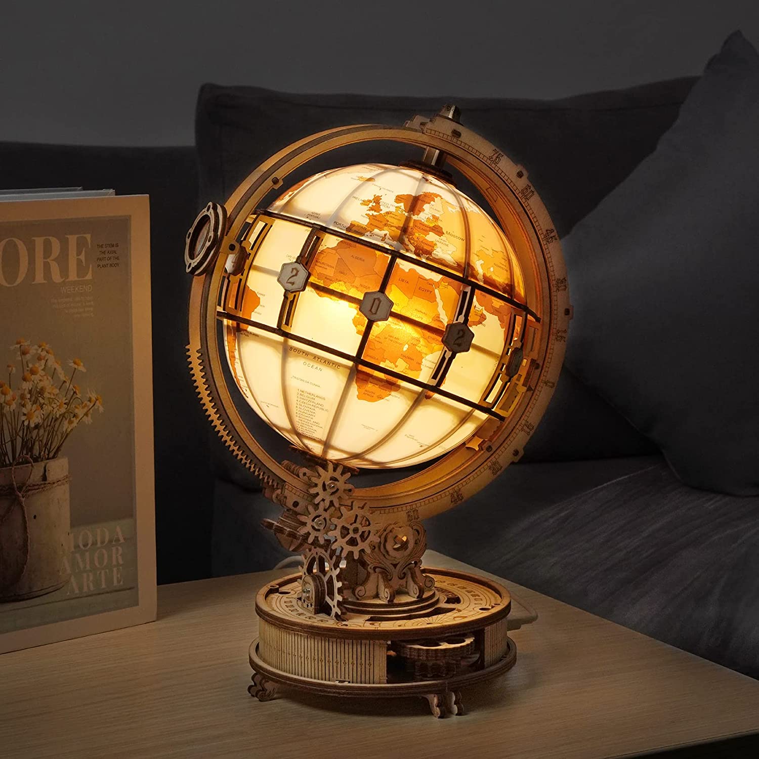 Luminous Globe 3D Wooden Puzzle