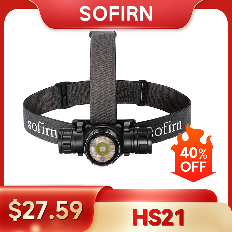 Sofirn HS21 LED Rechargeable Red and White Headlamp