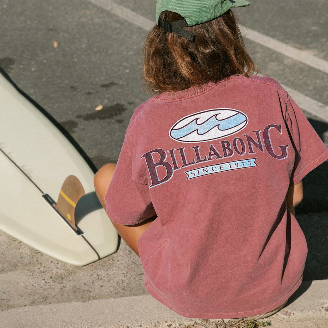 Relaxed Vintage Print Surf T-Shirt