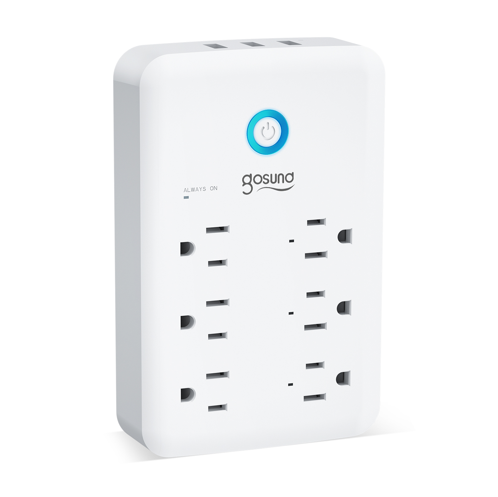 Smart Plug Gosund Wifi Dual Extender Outlet Remote Control Works with Alexa  Google Assistant 2-Pack 