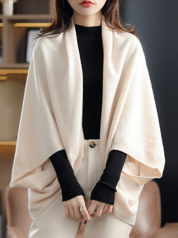 Woolen Cape Cardigan