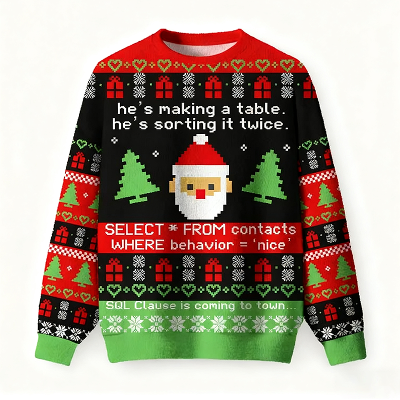 Unisex Christmas-themed Crew Neck Sweatshirt