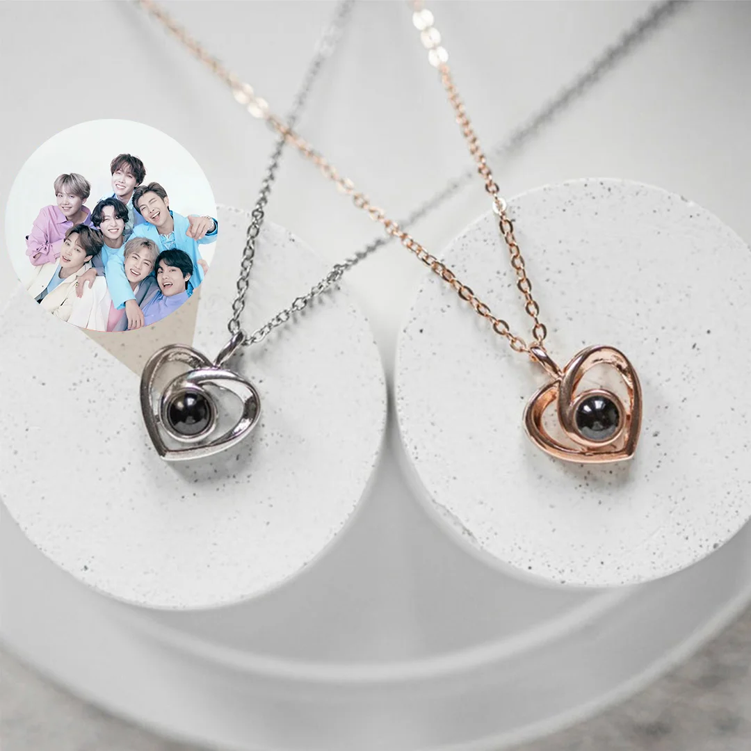 Photo Projective Necklace/Keychain The Memory of Love Nanotechnology Necklace Girls' Pendants Necklace