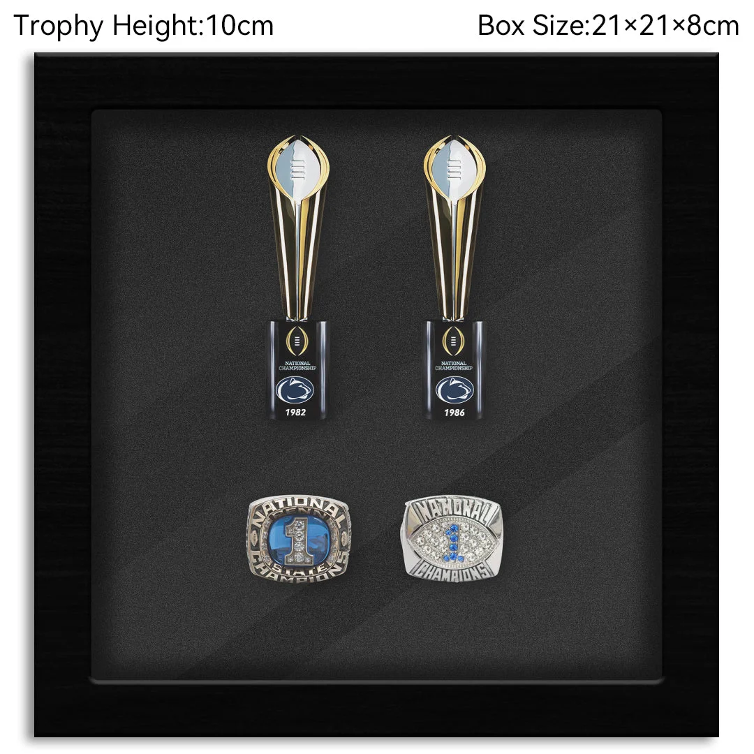 Penn State Nittany Lions College CFP National Championship NCAA Trophy&Ring Box 2+2