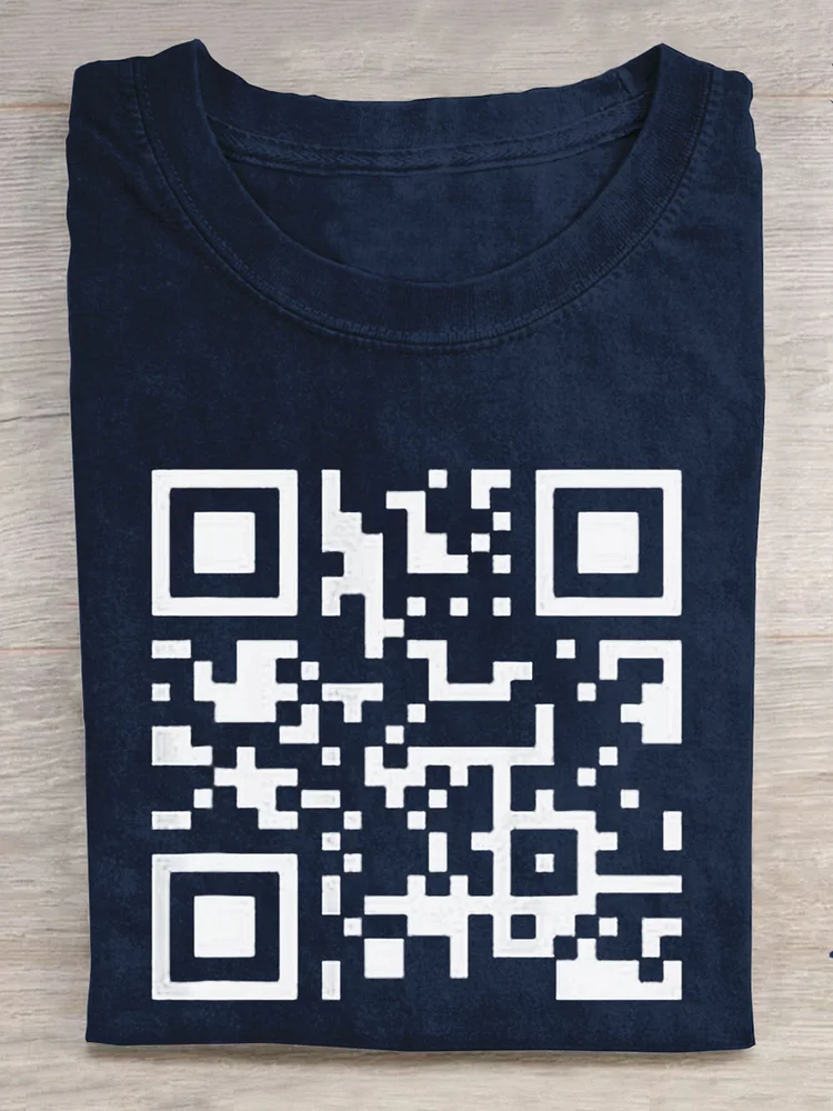 Fuck You QR Code Print T Shirt