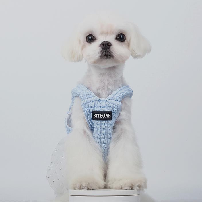 BLUE Suspender Princess Dress For Dogs And Cats