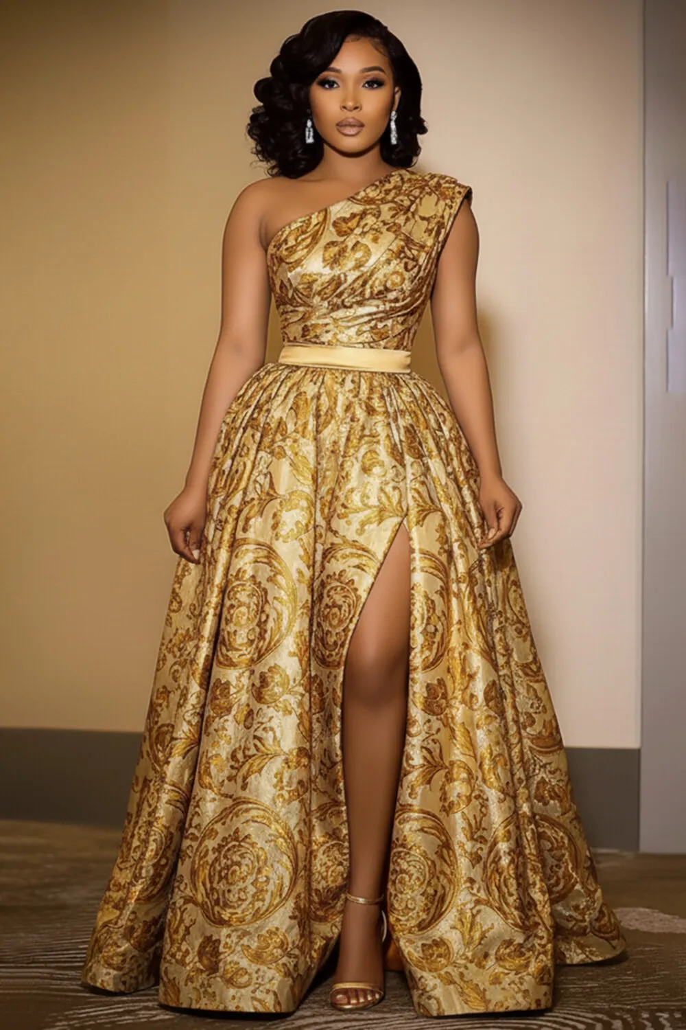 green emerald velvet dress Floral-Lace Long Formal Dress with Long Sleeves Dark Emerald / 12