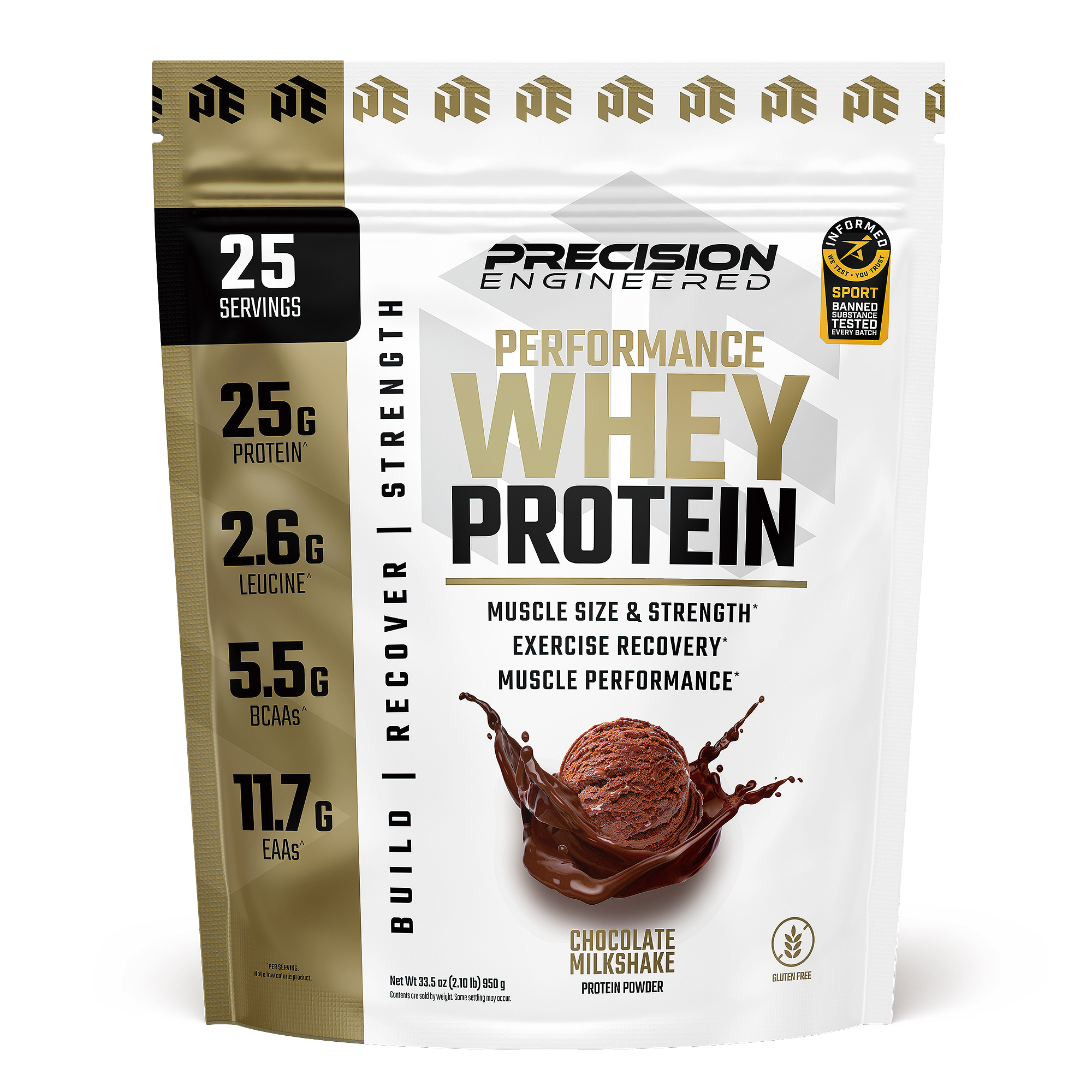 Performance Whey Protein - Chocolate Milkshake (25 Servings) NUTRIVO
