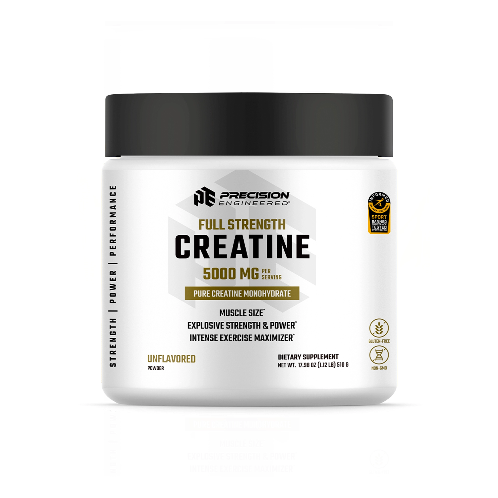 Full Strength Creatine - Unflavored (100 Servings) NUTRIVO