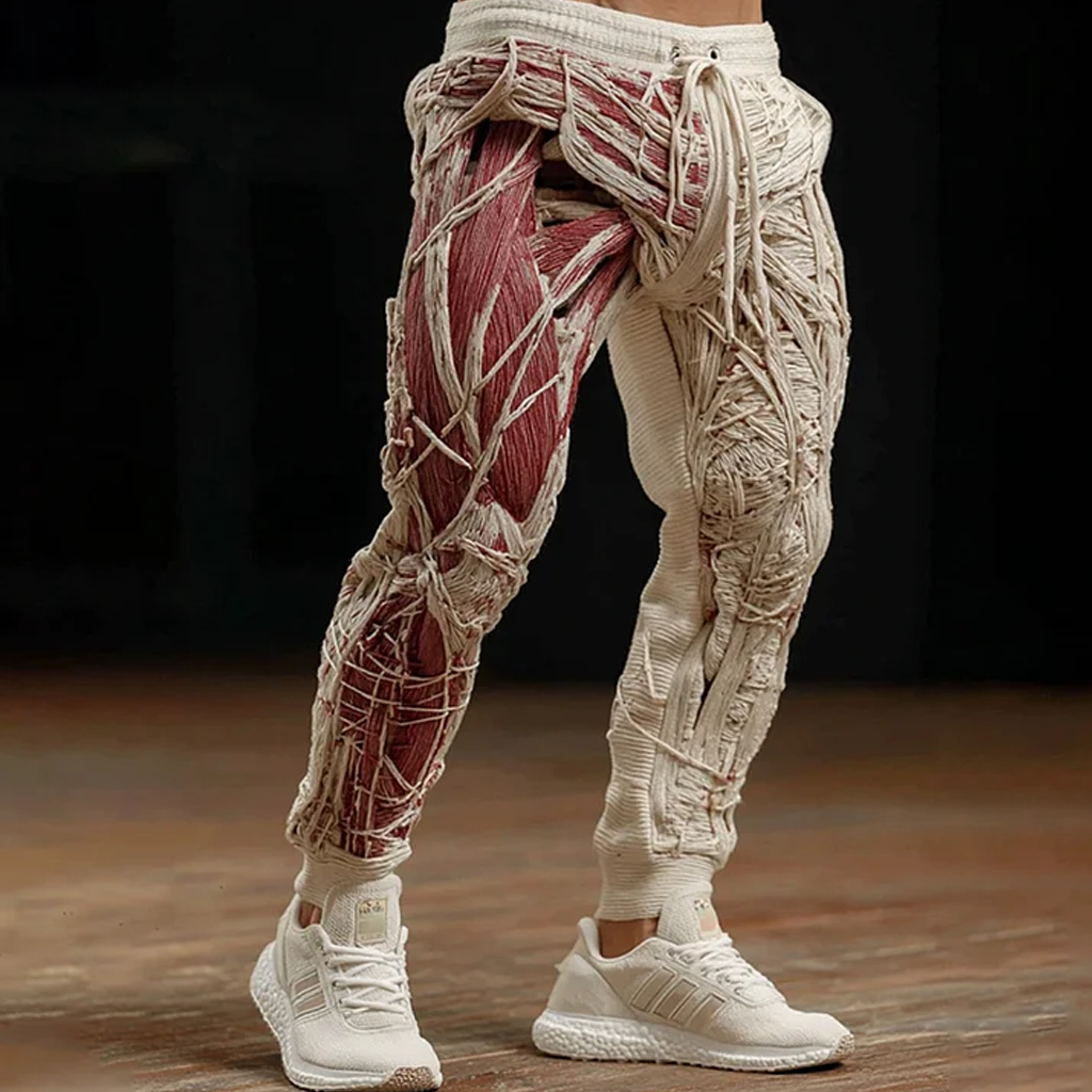 Halloween And Christmas 3D Printing Anatomical Muscle Design Tight Pants