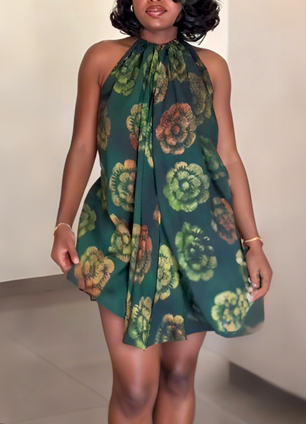GREEN Halter Dress