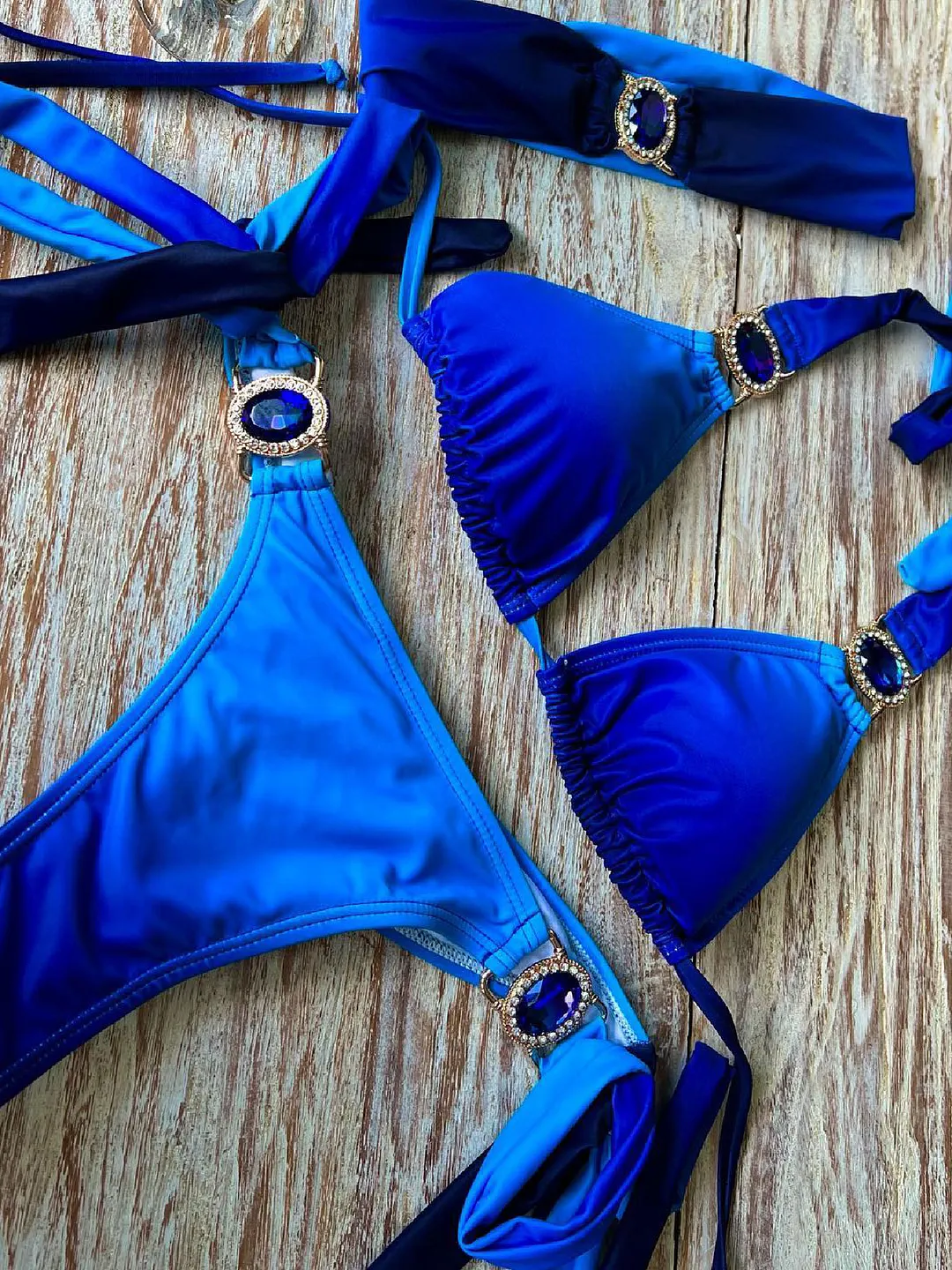 Billionm Three Point Strap Bikini Split Swimsuit Woman 2025 New Multi