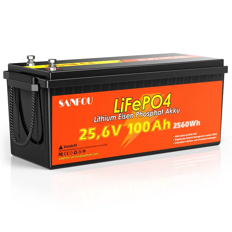 SANFOU 25.6V 100Ah Lifepo4 battery