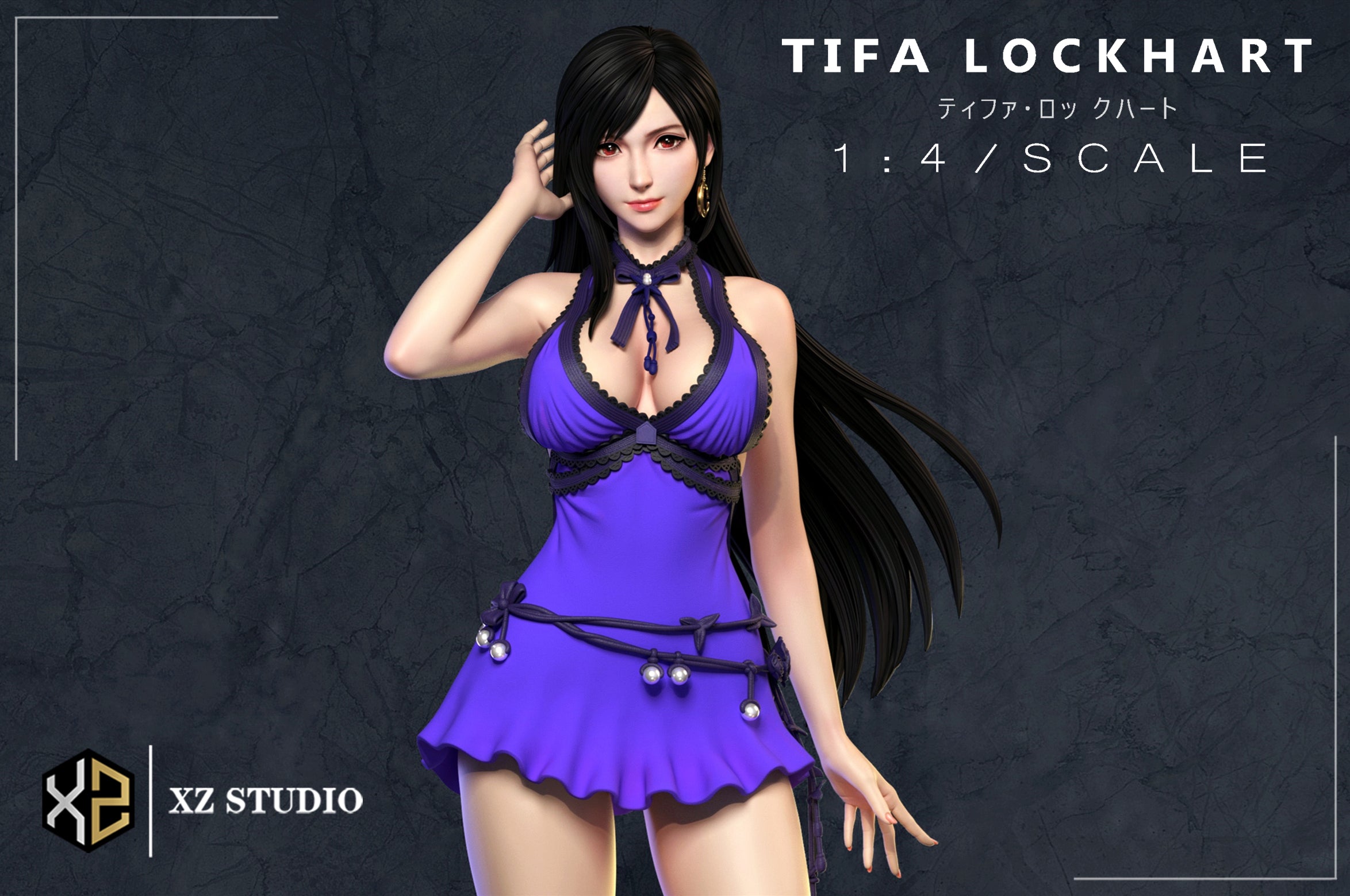 Scale Purple Dress Tifa Lockheart Ff Final Fantasy Vii Resin