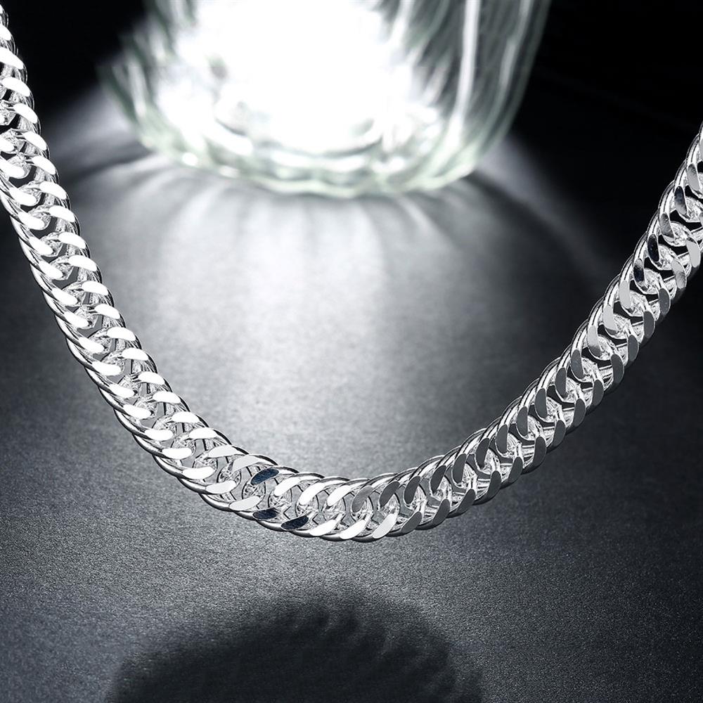 925 sterling Silver Width 6MM chain Necklaces for Women Men Charm fashion Party wedding accessories jewelry gifts 50/55/60cm 60cm