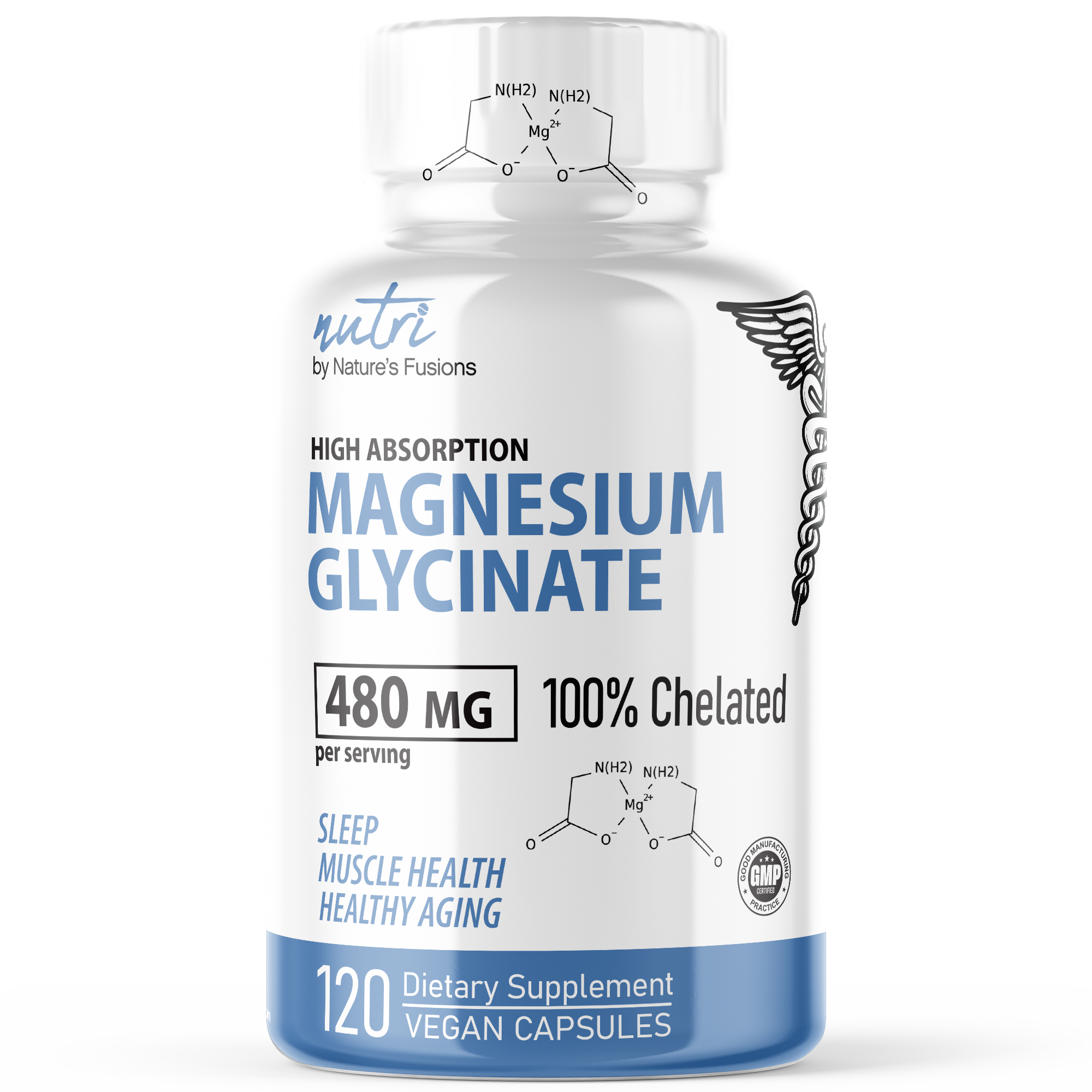 Magnesium Glycinate 480mg Nature's Fusions