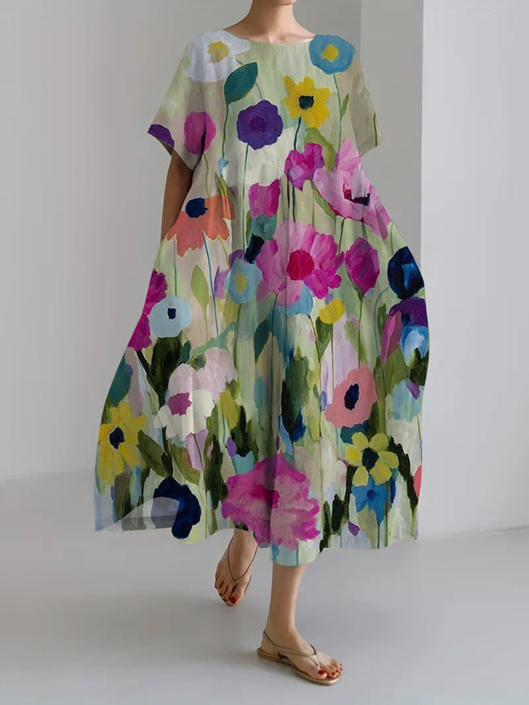 Maia's Farm - Classic Cotton Dress - Fabric Designed By Pauline Napan