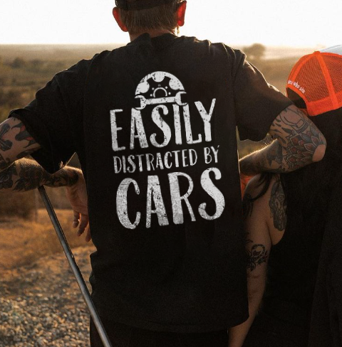 Easily Distracted By Cars T-shirt - Devcarry