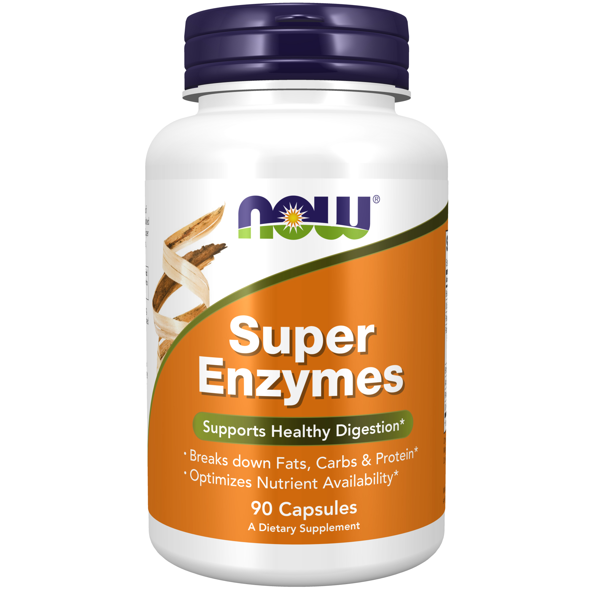 Super Enzymes, Formulated with Bromelain, Ox Bile, Pancreatin and Papain, Super Enzymes,90 Capsules NOW HEALTH GROUP