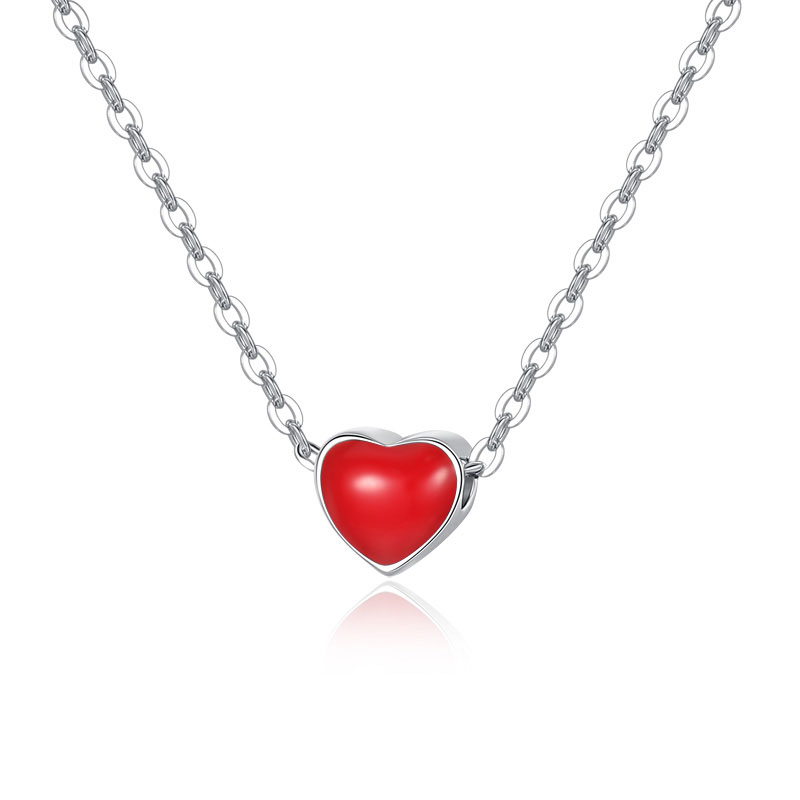REETI 925 Sterling Silver Red heart Necklaces & Pendants For Women sterling-silver-jewelry