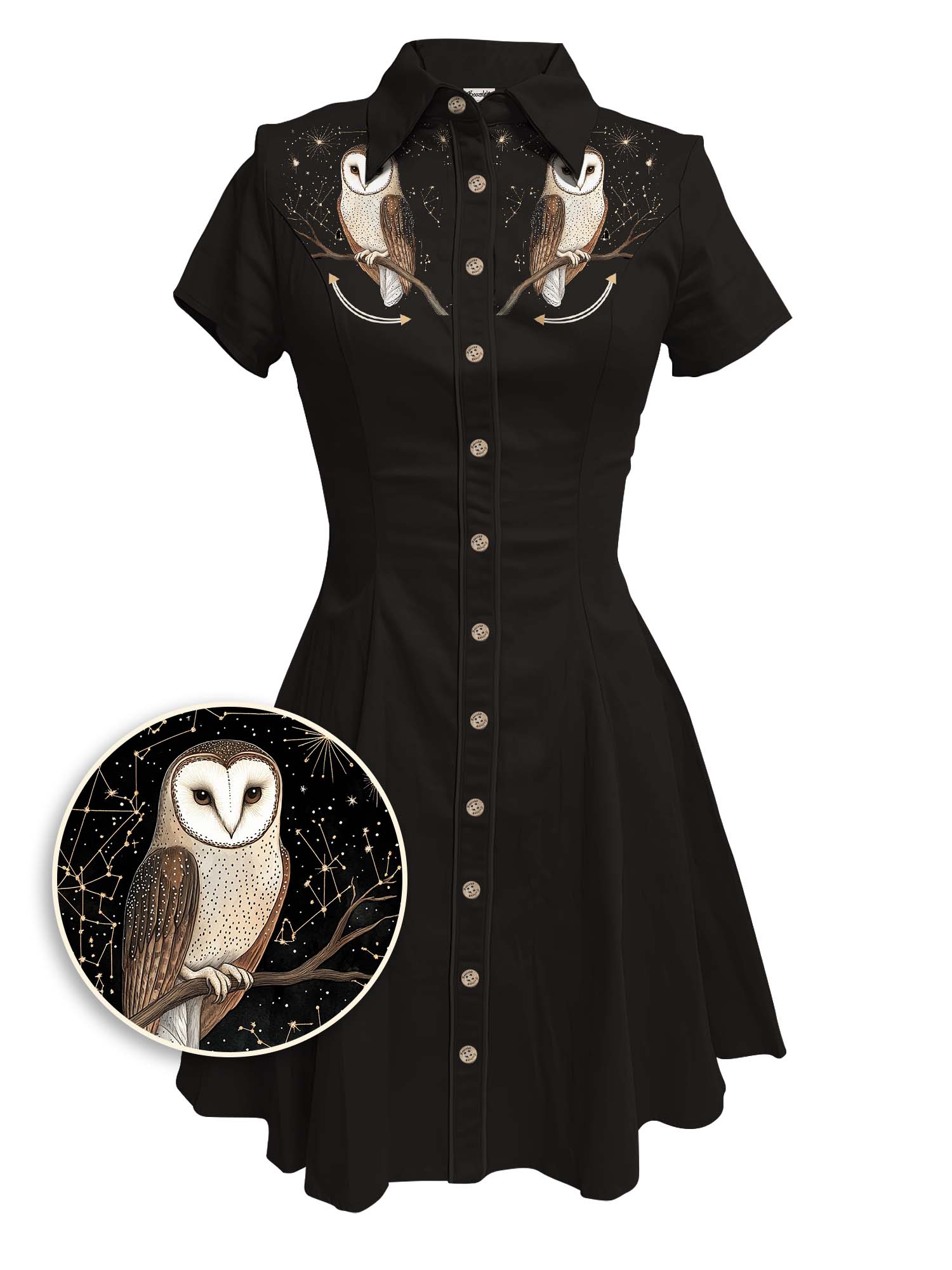 Astrological Owl - 100% Cotton Dress