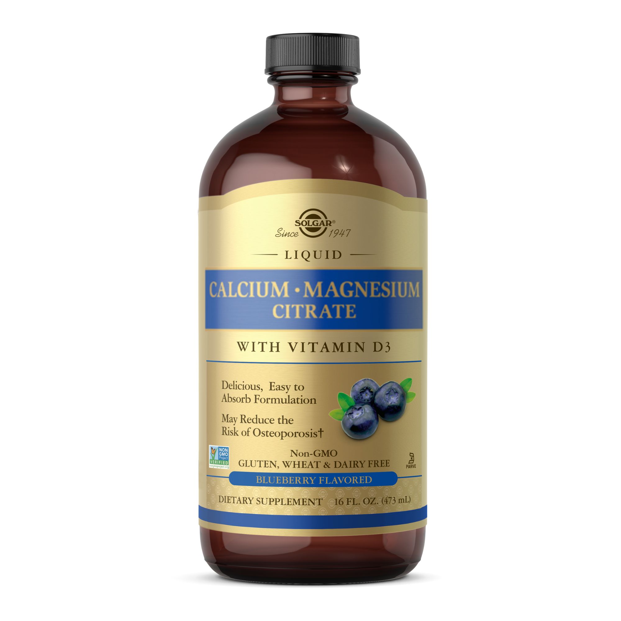 Blueberry Liquid Calcium Magnesium Citrate with Vitamin D3 GARDEN OF LIFE