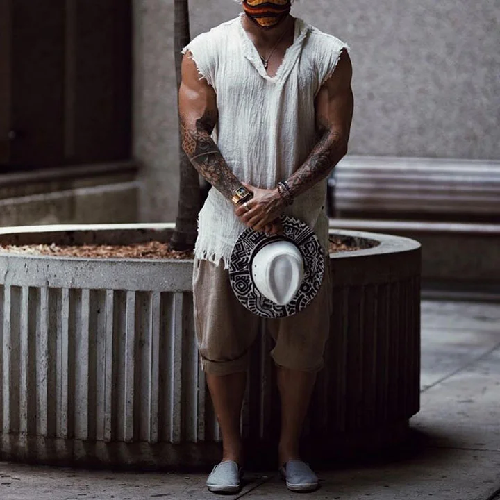 Linen Plain Tank Top-inspireuse