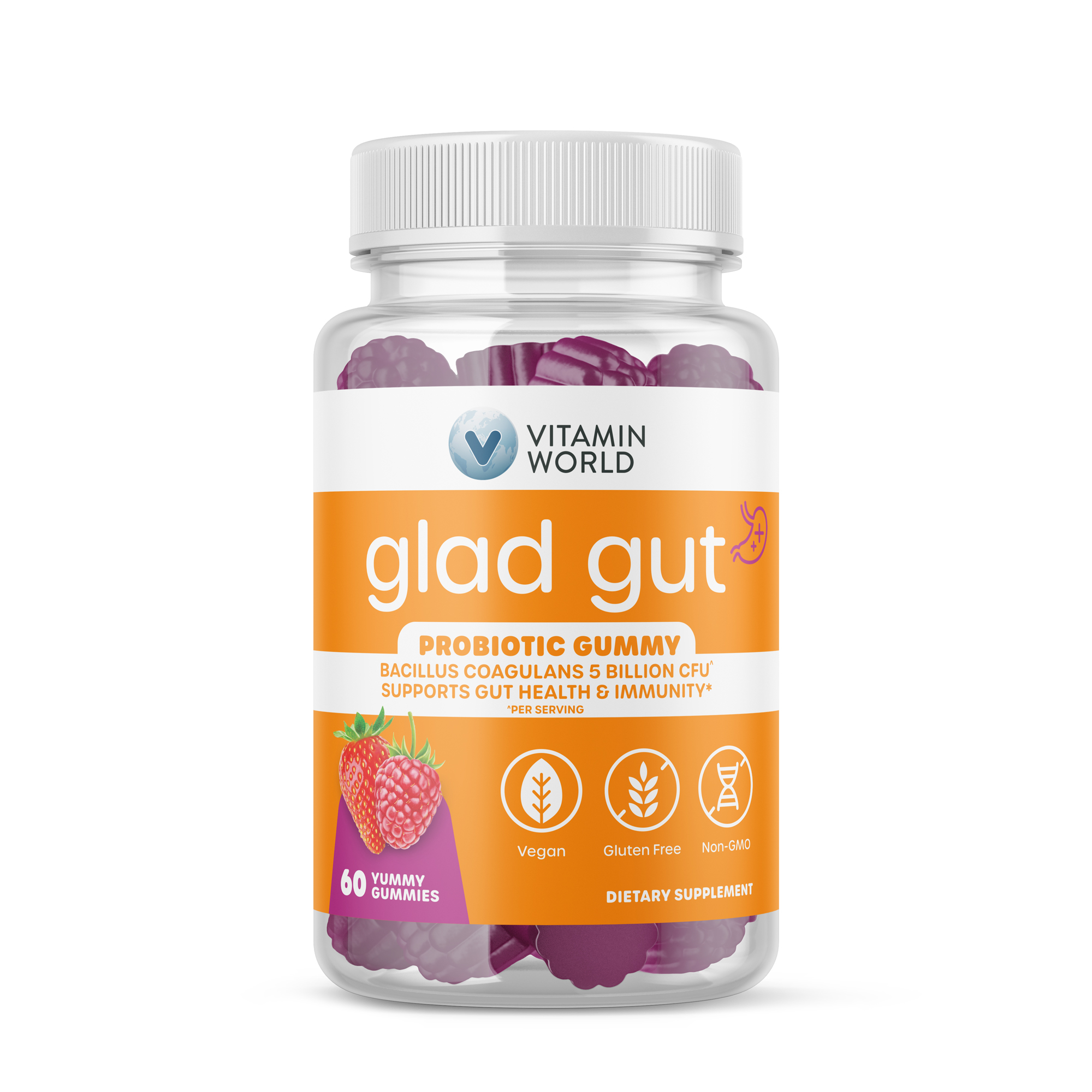Glad Gut™ Probiotic Gummy 60ct PHARMVISTA GUMMY