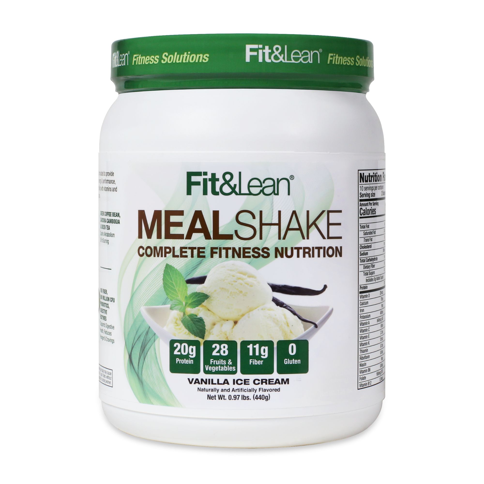 Fit & Lean® Meal Shake Vanilla Ice Cream MAXIMUM HUMAN PERFORMANCE-MHP