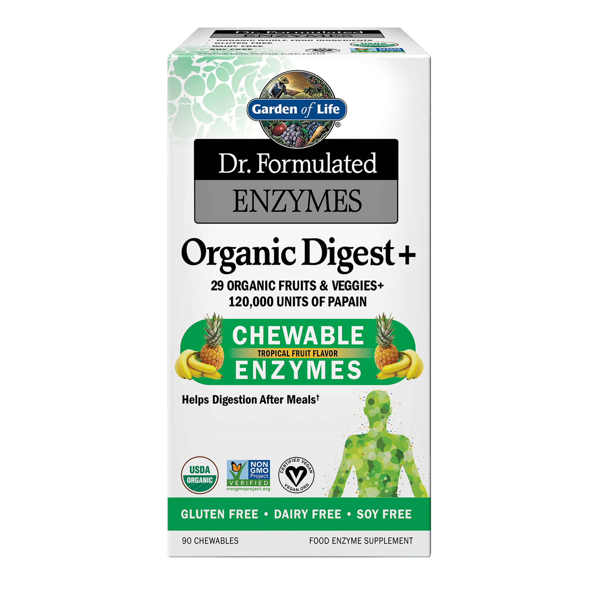 Dr. Formulated ENZYMES Organic Digest + GARDEN OF LIFE