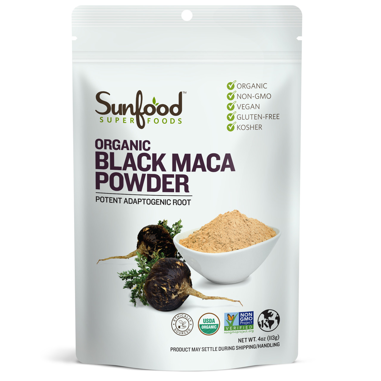 Raw Organic Black Maca Powder SUNFOOD CORPORATION