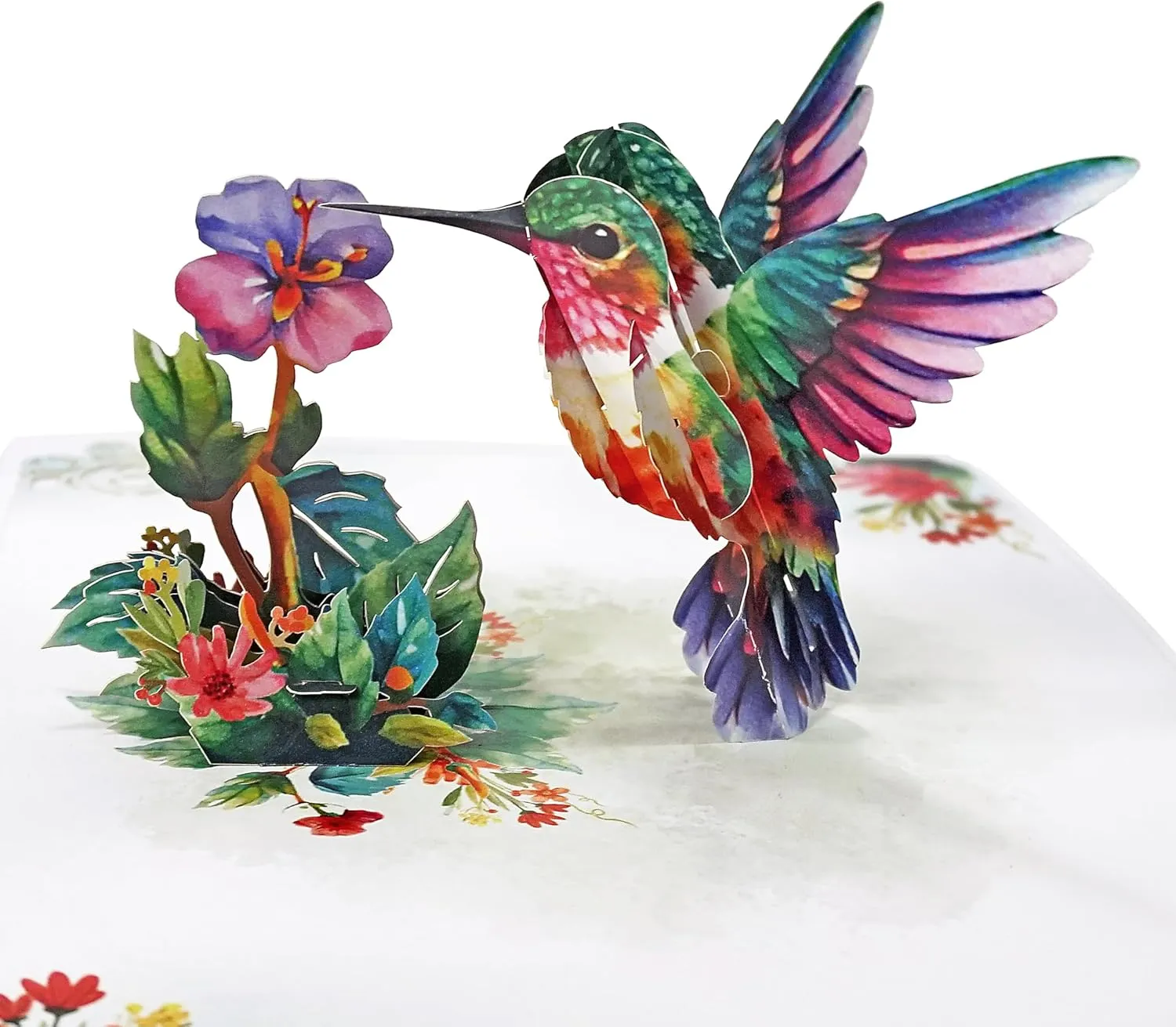 Hummingbird Birthday Card Pop Up, 3D Popup Greeting Card