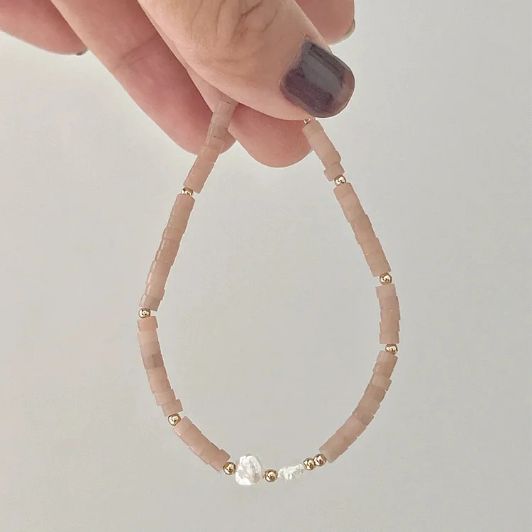 Pearl Opal Beaded Bracelet Handmade Jewelry