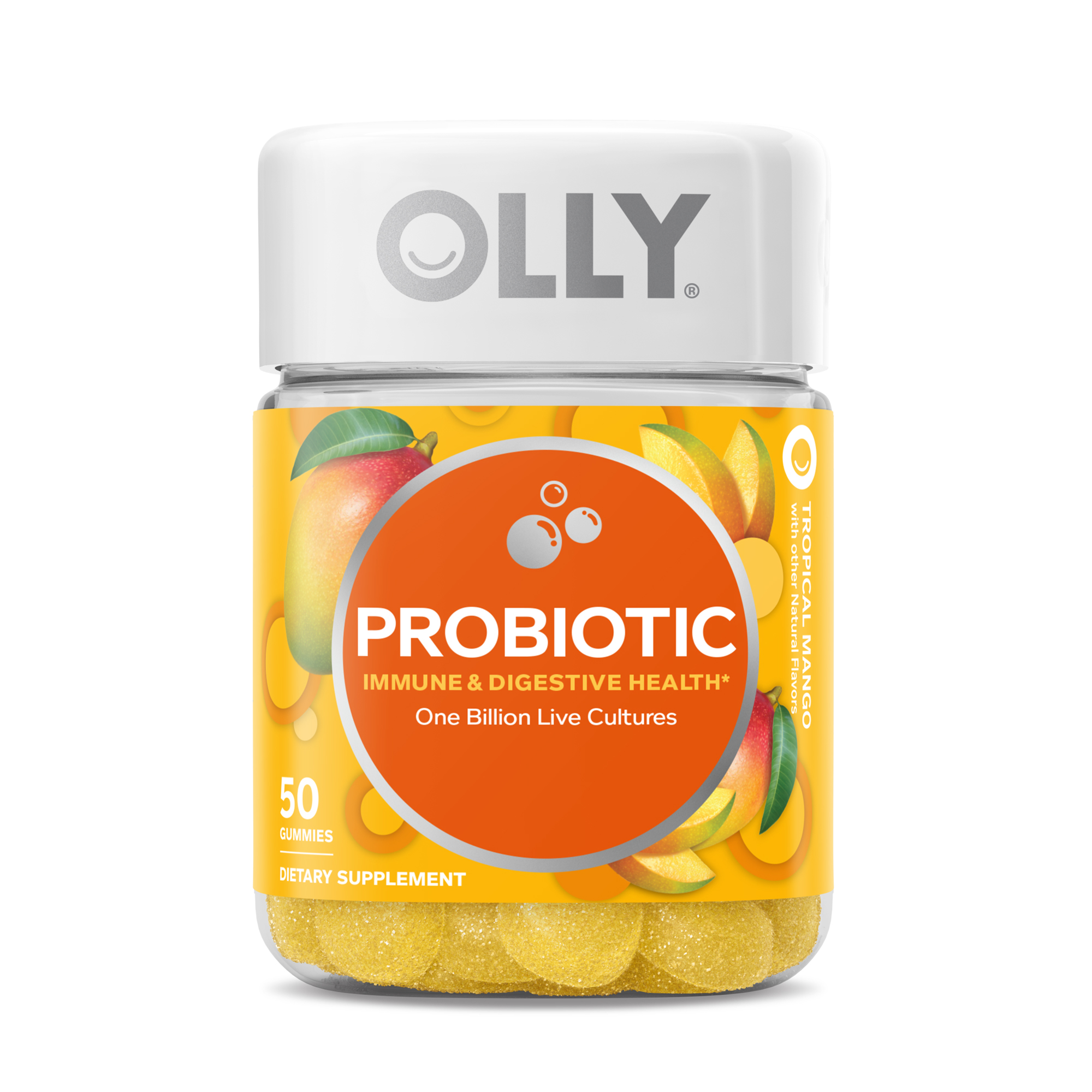 OLLY Probiotic Tropical Mango Gummies Olly