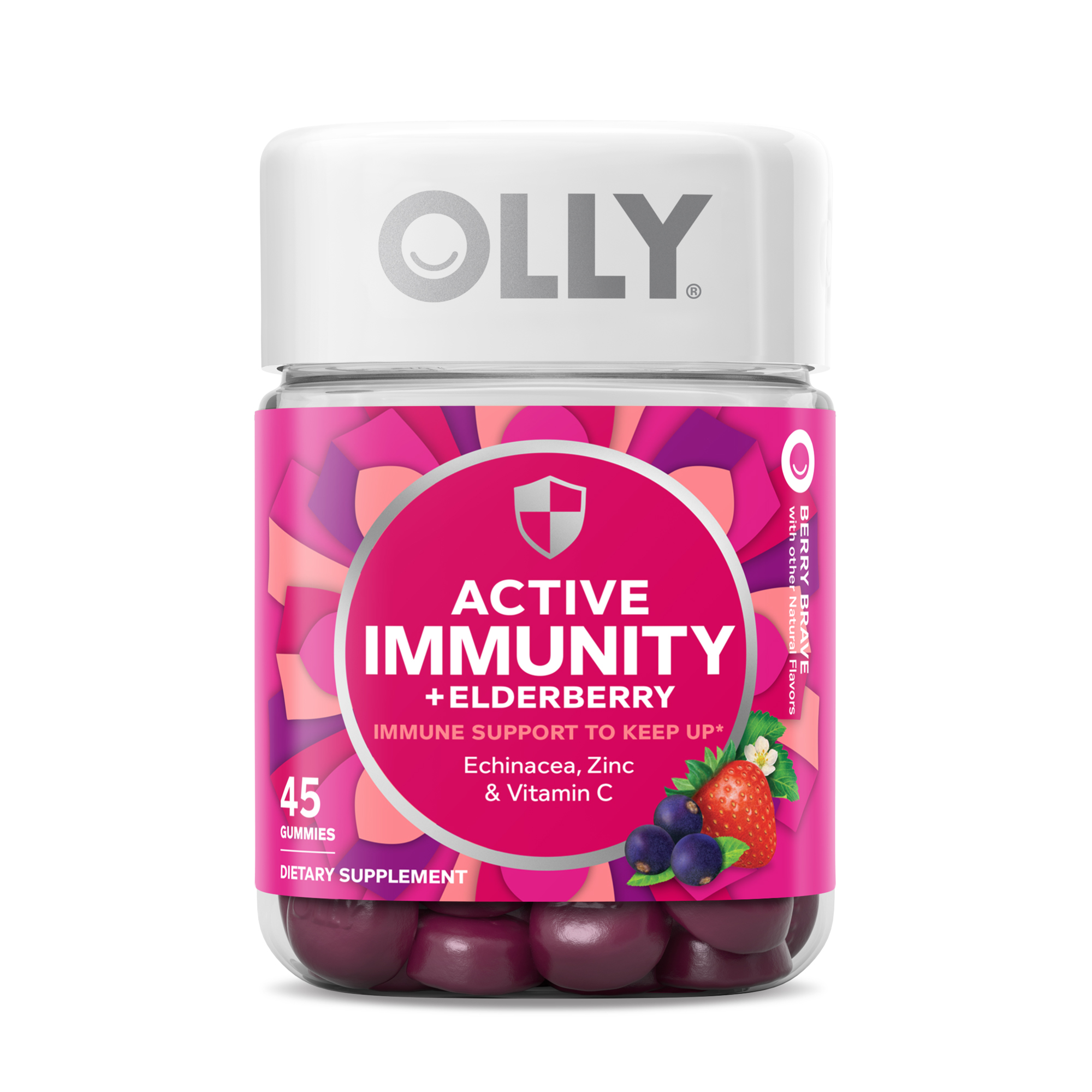 OLLY Active Immunity + Elderberry Berry Brave Gummies Olly