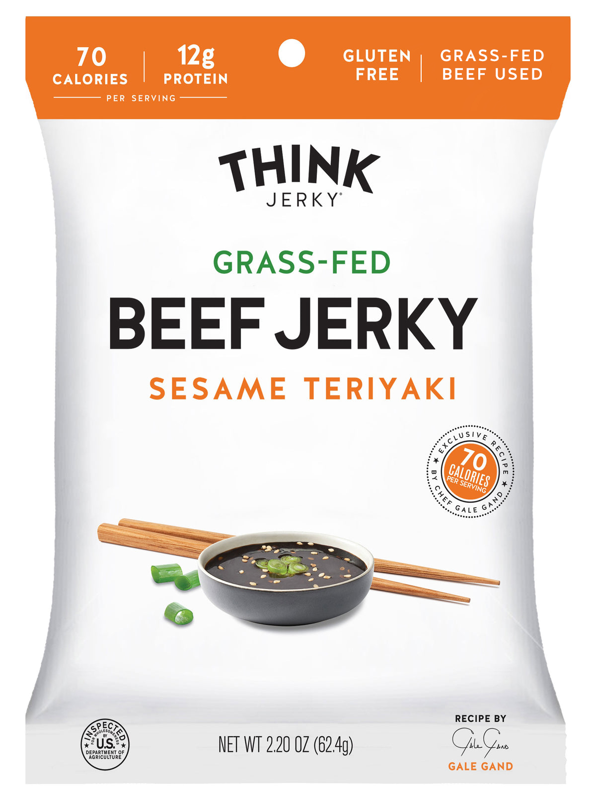 Think Jerky Sesame Teriyaki Beef Jerky 2.2oz THINK JERKY