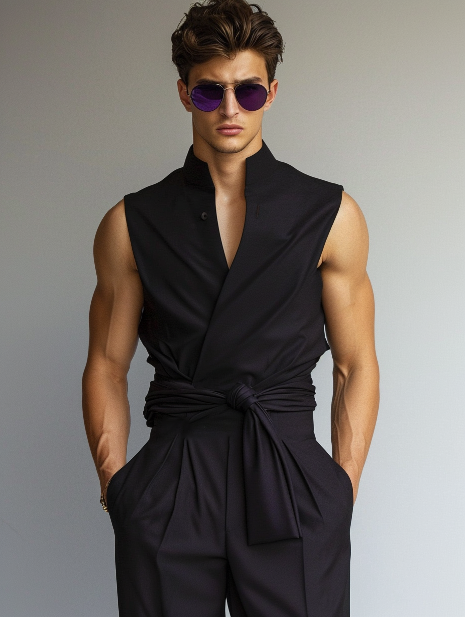 Tuta Intera In Vinile Nero Black Level Con Collo Alto E Zip - Gioco Di Ruolo - Erotica