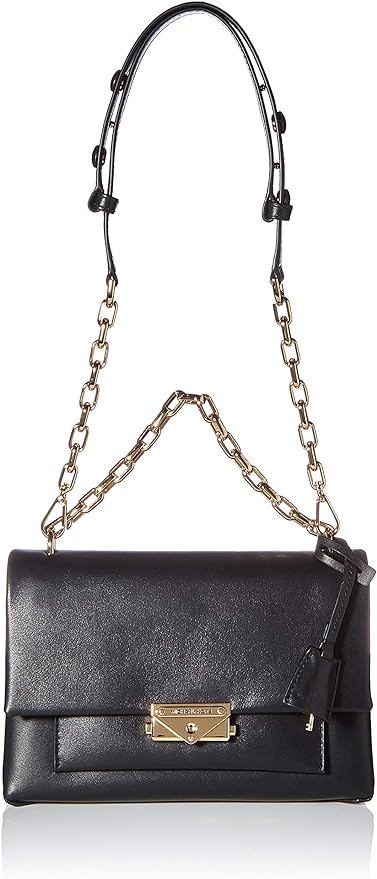 MICHAEL KORS Cece Large Leather Convertible Crossbody Bag, Bolsa de Noche para Mujer, Negro Negro