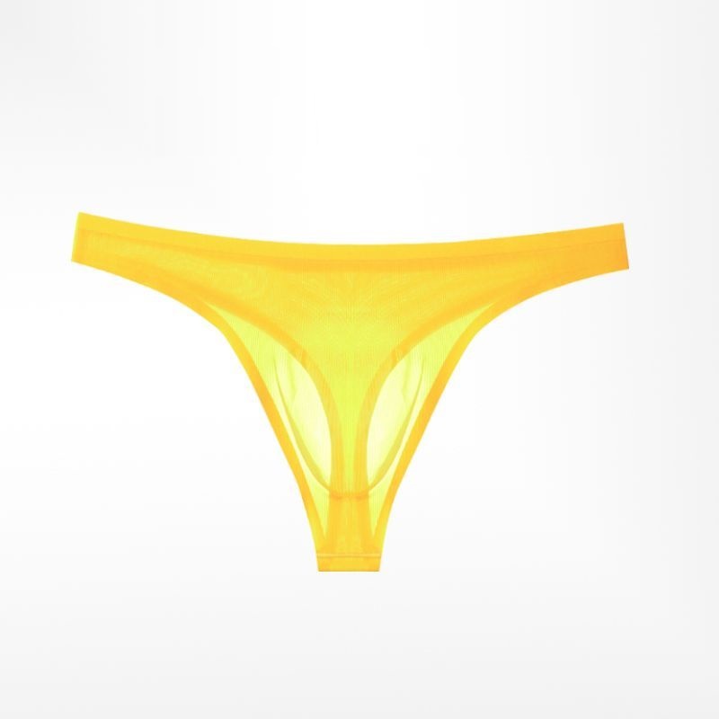 Men's Ultra-Thin Ice Silk Sexy Transparent Thong