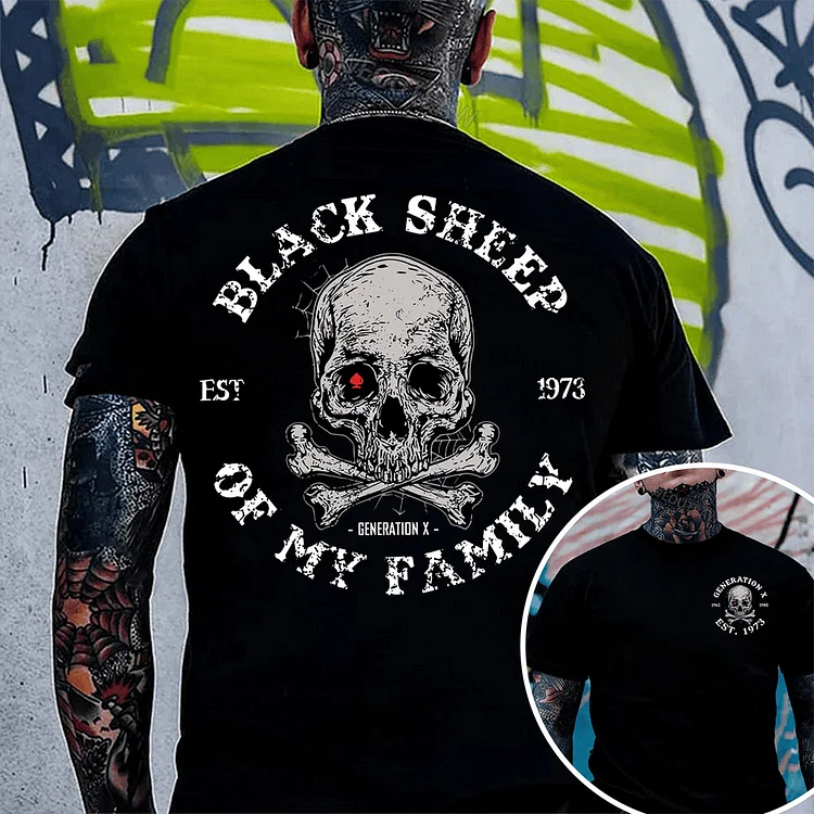 Generation X 2 Side T-shirt, Black Sheep Of My Family Shirt, Unisex Hoodie, Custom Year Of Birth Sweatshirt