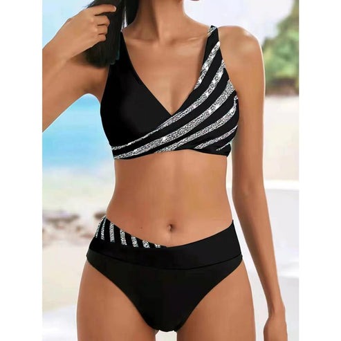 Fato de banho feminino elegante de 2 peças